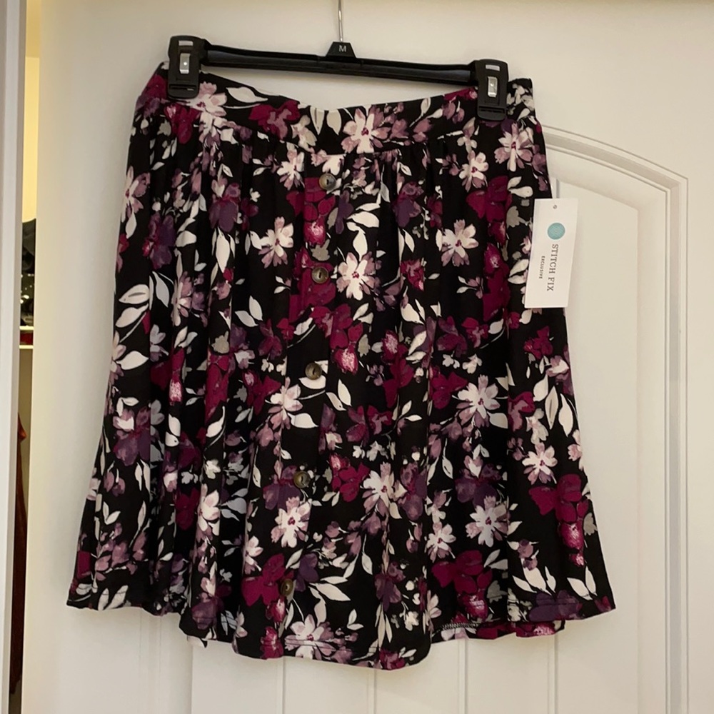 Stitch Fix Amani Button Detail Brushed Knit Skirt